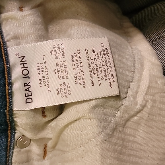 Dear John Blaire Straight Leg Distressed Raw Hem Jeans Size 27 - Picture 12 of 12